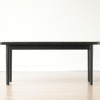 47.24" Modern Oak Wood Dining Bench with Woven Rattan Seat Solid Wood Entryway Bench for Bedroom End of Bed Living Room, Black