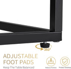 C Shaped Side Table Set of 2, Skinny Sofa Table for Sofa and Bed, Couch Tables That Slide Under, Small End Tables for Living Room, Bedroom or Small Spaces, Black