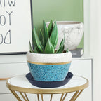 2 Pack 8 Inch Flower Pot Saucers - 9 Inch (8.7 Inch) Ceramic Plant Saucer for Outdoors & Indoors - Glazed Ceramic Plant Pot Trays for Water Drainage - Durable & Stylish Round Plant Tray
