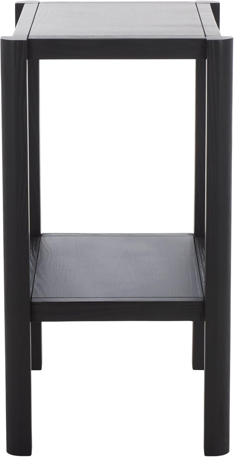 SAFAVIEH Home Collection - Hendro Accent Table, Black Rectangular Side Table with 1 Shelf, Fully Assembled (ACC2401B)