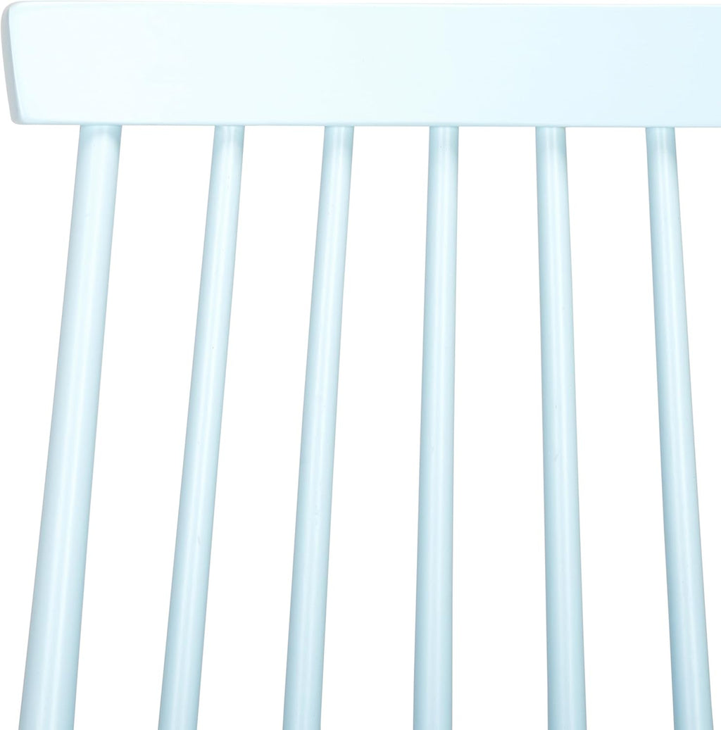 SAFAVIEH Furniture - Burris Side Chair Set of 2 - Pale Blue - Solid Wood - Modern Clean-Line Design - Ideal for Dining Room, Kitchen, Living Room, 17.7" Seat Height (AMH8511G-SET2)