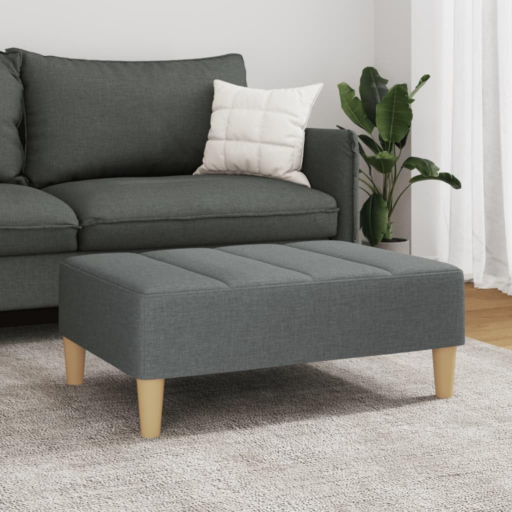 Modern Fabric Footstool with Plywood Frame, 30.3x21.7x12.2 Inches, Sturdy Footrest for Sofa or Recliner, Cozy and Stable Design for Living Room