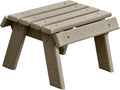 DutchCrafters Poly Outdoor Footstool - Amish Made Outdoor Furniture, Earth-Friendly, Recycled Plastic Patio & Balcony Furniture, Smooth & Durable, Stainless Steel Hardware, Easy Assembly (Weatherwood)