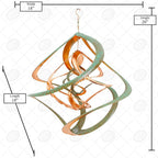 Red Carpet Studios The Original Helix Cosmix Spinner Hanging Triple, 18-Inch, Copper & Patina