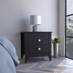Nightstand More, Two Shelves, Four Legs,for Small Spaces