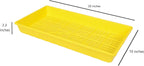 SUNPACK 10" x 20" Heavy Duty Mesh Plastic Seed Starting Tray, Yellow, 2.3" (Pack of 30) - Ensures Water Drainage and Aeration, Perfect for Greenhouses or Indoor Gardening