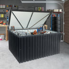 Metal Storage Box for Outdoors, Durable Large Capacity Organizer, Waterproof Garden Storage Solution for Tools, Equipment, and Supplies, Ideal for Home and Patio Use
