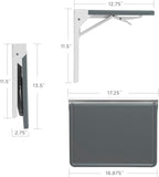 Carstens WALLAdesk™ Mini Wall Mounted Desk - Surf, 16.87 x 10.62, Durable, Professional Grade Murphy Desk for Healthcare, Home, Office, Schools - Compact, Slim Wall Mounted Folding Table