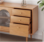 Entryway Cabinet Nordic Solid Wood Sideboard Modern Living Room Storage Cabinet Buffet Cabinet with Drawers for Hallway, Entrance, Living Room Sideboard Storage Cabinet(A)