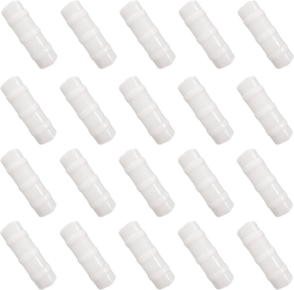 FDXGYH 20 Pcs Greenhouse Film Clamps ABS Snap ClampTube Clip Garden Buildings Tube Clip for 1" PVC Pipe（White）