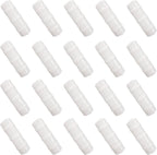 FDXGYH 20 Pcs Greenhouse Film Clamps ABS Snap ClampTube Clip Garden Buildings Tube Clip for 1" PVC Pipe（White）
