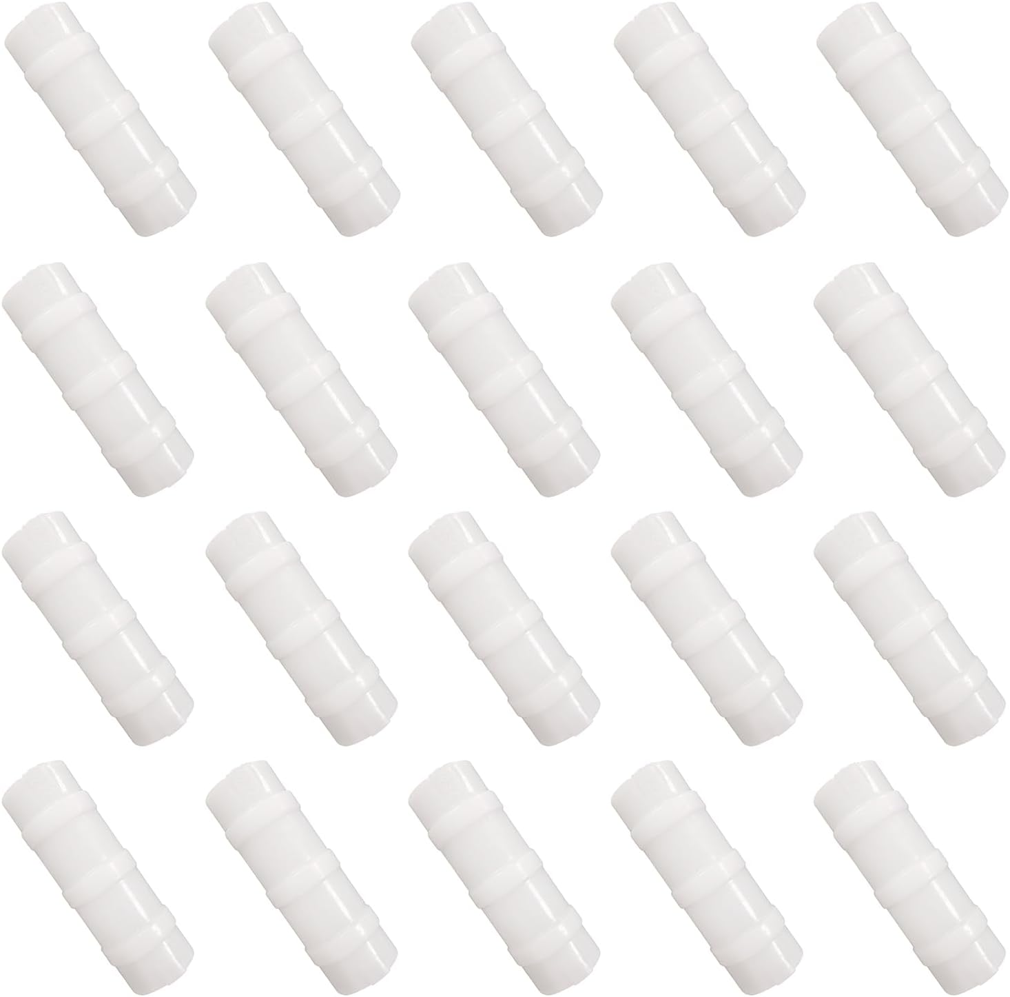 FDXGYH 20 Pcs Greenhouse Film Clamps ABS Snap ClampTube Clip Garden Buildings Tube Clip for 1" PVC Pipe（White）