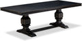 LKT-SBB-TP - A Wooden Dining Table with Removable Rectangular Tabletop - Sand Blasting Black Finish