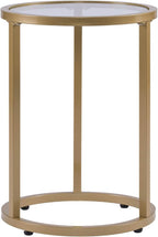 SEI Furniture Evelyn Glam Nesting Side Table 2pc Set, Gold (AMZ2924KC)