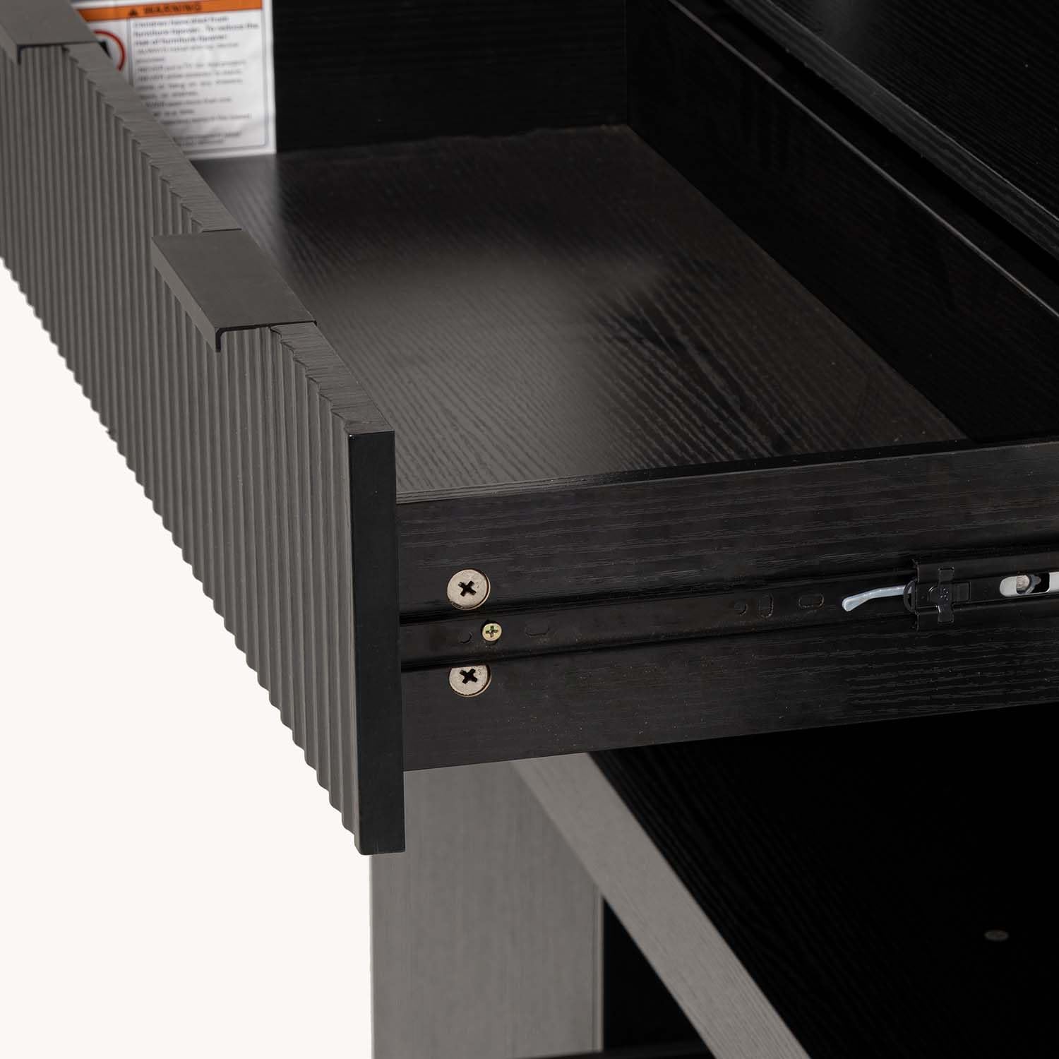 72" Fluted Kitchen Pantry Cabinet with Anti-Tip Safety, Free Standing Versatile Storage Cabinet with Drawers and Adjustable Shelves for Kitchen, Living Room, Dining, Office (Black)