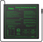 iPower GLHTMTM-A 20" x 20" Waterproof Durable Seedling Heat Mat Warm Hydroponic Plant for Indoor Gardening Germination Starting, black