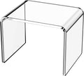 Acrylic Step Stool Small Stool, Clear Acrylic Foot Stool for Bathroom Bedroom Kitchen Holds Up to 250lbs Clear (with Non-Slip, 12.6'' x 9'' × 9.8'')