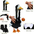 YLYGJGL Halloween Porch Goose Costume Set - 23 Inch White Goose Decor, Carnival Easter Party Outdoor Decoration