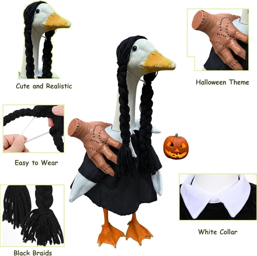YLYGJGL Halloween Porch Goose Costume Set - 23 Inch White Goose Decor, Carnival Easter Party Outdoor Decoration