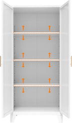 71" Pantry Cabinet, Kitchen Pantry Storage Cabinets with Adjustable Shelves,Metal Hutch for Kitchen, Dining Room, Living Room and Bathroom