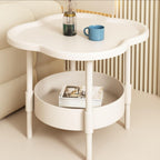2-Tier Side Table with Removable Tray, Modern Small Coffee End Table for Living Room, Bedroom, Balcony, Indoor Outdoor Use (Black, One Size)