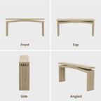Epecoya 63 Inch Console Table for Entry Way Modern, Light Tan Wood | Farmhouse Entrance Tables Narrow Long, Wooden Couch Table Behind Sofa for Entryway, Living Room