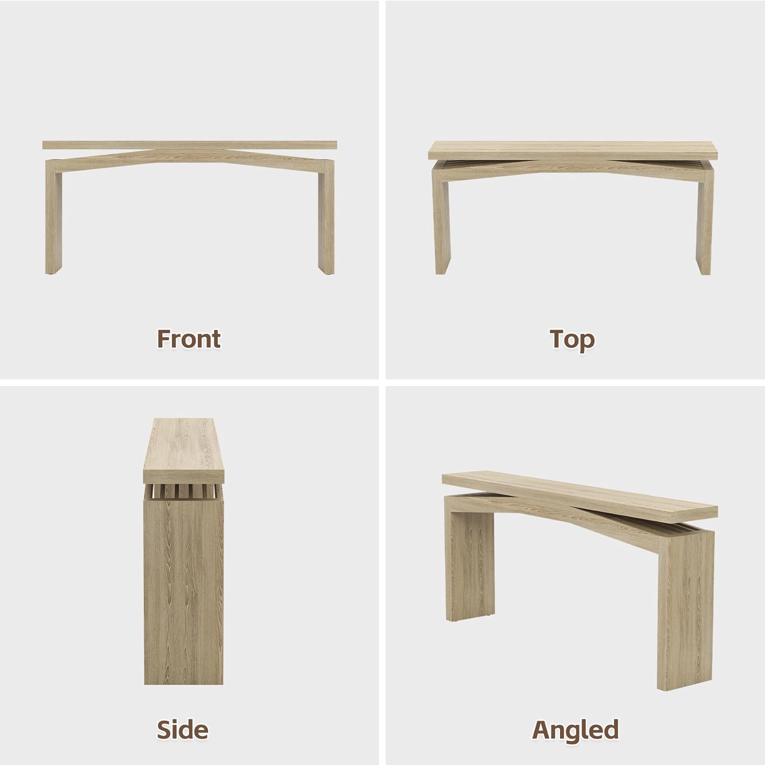 Epecoya 63 Inch Console Table for Entry Way Modern, Light Tan Wood | Farmhouse Entrance Tables Narrow Long, Wooden Couch Table Behind Sofa for Entryway, Living Room