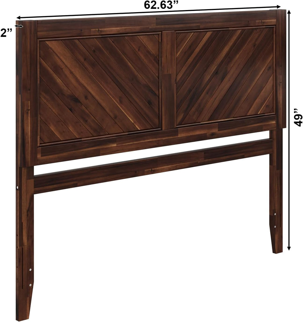AFI, Canyon Queen Solid Wood Rustic Farmhouse Headboard, Barnwood