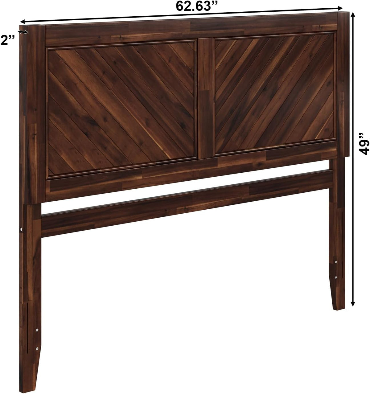 AFI, Canyon Queen Solid Wood Rustic Farmhouse Headboard, Barnwood