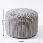 Butai Pouf Ottoman, Round, Foam Filled, Modern Style, Foot Rest for Living Room