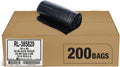 Aluf Plastics Heavy Duty 55 Gallon Trash Bags - (Large 200 Pack/w Ties) - 2 MIL Industrial Strength Plastic Drum Liners 38' x 58' Professional Black Garbage Bags for Construction, Contractors