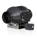 Toolazy Quiet 4" Inline Duct Fan 214 CFM Ventilation Exhaust Fan EC Motor and External 0-100% Variable Speed Controller for Heating Cooling Booster, Grow Tents, Hydroponics