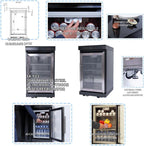 82 Inch 304 Stainless Steel Outdoor Integrated BBQ Kitchen Station (Black) | All-in-one 12-zone outdoor cooking station with 72000 BTU grill, built-in fridge & sink, rolling base for patio backyard