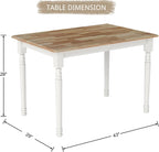 chairus 43" Wood Dining Table for 2-4, Rectangular Kitchen Table with Turned Leg, Modern Farmhouse Dining Room Table for Small Space Apartment Office Living Room Restaurant, Natural Tabletop