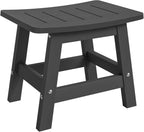 LUE BONA Outdoor Adirondack Ottomans, Footrest Footstool Set of 2, Outdoor Foot Rest for Patio, HDPS All Weather Waterproof Footrest Footstool for Adirondack Chair, Black