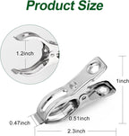 60 Pcs Row Cover Clips, Garden Clamps for Netting, Greenhouse Clamps Made of Stainless Steel, Have a Strong Grip of Greenhouse Clips, For 1/2'', 3/4'', 1'' Garden Hoops or Pvc