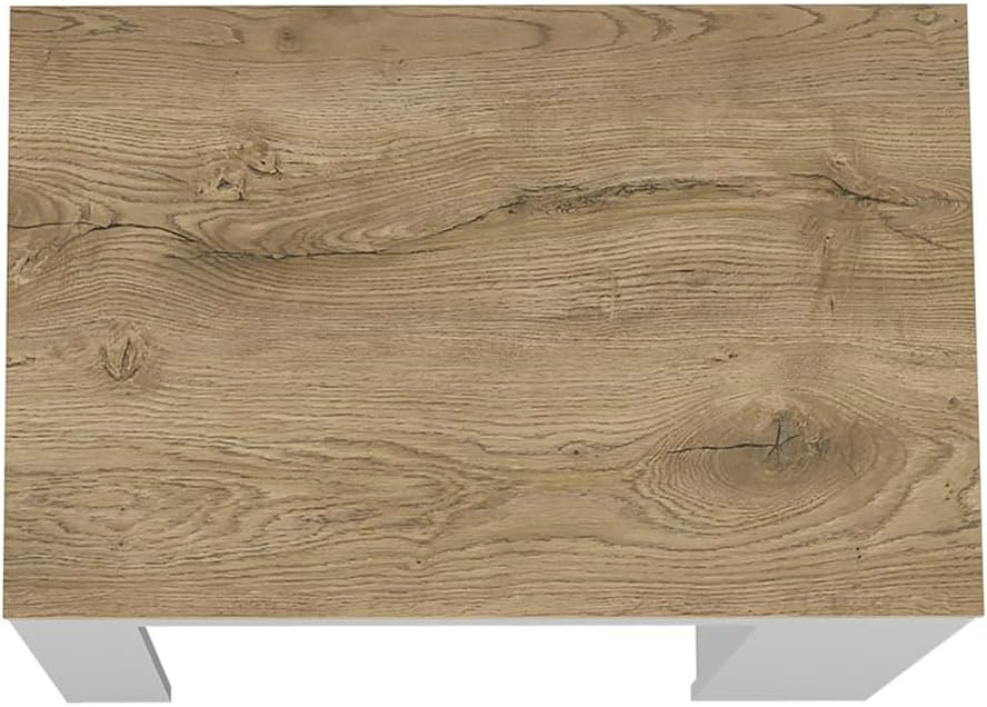 Kitchen Island with 3-Side Shelves Multicolor Engineered Wood | Includes three side shelves for storage and meal prep convenience