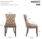 OVENTA Modern Tufted Upholstered Dining Chairs Set of 6, Sand Velvet Dining Room Chair with Solid Wood Legs, Sillas de Comedor, Kitchen Chairs (Sand, Velvet Set of 6)
