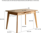 47.2''–59'' Extendable Solid Oak Dining Table, Farmhouse Kitchen Table for 6–8 People, Rounded Corners, Smooth Metal Slide Extension, Mid Century Kitchen & Dining (59.06" Light Oak)