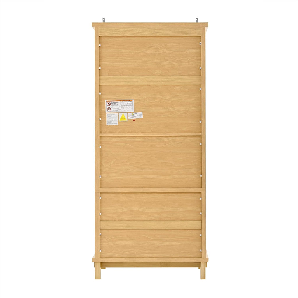 70" Tall Kitchen Pantry Cabinet, Wood Freestanding Storage Cupboard with 2 Cabinet Shelves, 6 Door Shelves and 3 Drawers, Multi-Purpose Storage Cabinet for Kitchen & Dining Room,Natural