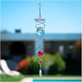 Decorative Spiral - 2024 New Gazing Ball Spiral Tail Wind Spinner Stabilizer, Spinfinity Designs Hanging Kinetic Wind Spinners Decorative Spiral Crystal Sun Catchers Rainbow Maker (Red, 12in)