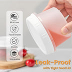 TUZAZO 8 Oz Food Storage Containers with Screw Lids, 12-Count BPA Free Small Snack Plastic Freezer Container for Sauce, Jam and Puree, Reusable Plastic Ice Cream Containers