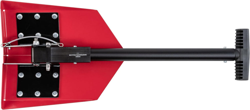DMOS Delta Shovel - Collapsible Heavy-Duty Steel Folding Shovel for Camping, Overlanding, Survival, Military, Hunting, & Off-Road Use - Racing Red - Regular