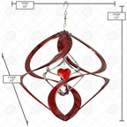 Red Carpet Studios The Original Helix Cosmix Wind Spinner, Double, Red Heart
