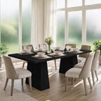 GAOMON Farmhouse Dining Table for 6-8 People, Farmhouse Dining Table, 71 in Long Kitchen Tables with Wooden Sturdy Legs, 6 ft Large Rectangular Counter for Dinner, Kitchen, Dining Room（Only Table）