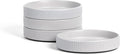 Stone Lain Haven Modern Stoneware 4 Piece Pasta Bowls Sets, Dish Set for 4, Reactive Glaze Grey