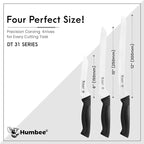 6-Inch Offset Serrated Bread Knife, Premium High Carbon Stainless Steel Blade Knife for Bread with Ergonomic Handle, NSF Certified, DT-31 Series, Black