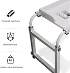 Adjustable Overbed Table - Height Length Adjustable Medical Overbed Table,Queen Size Over Bed Desk with 360° Wheels,Rolling Desk for Full/Queen/King Bed,350lbs Weight Capacity,N