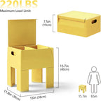 Colorful ABS Plastic Nightstand Detachable Storage Side Table Stool | Tool-Free Assembly, Eco-Friendly Plastic, Detachable Legs, 230 Lbs Load, Bedroom, Living Room, Bathroom, Outdoor & Pool Use