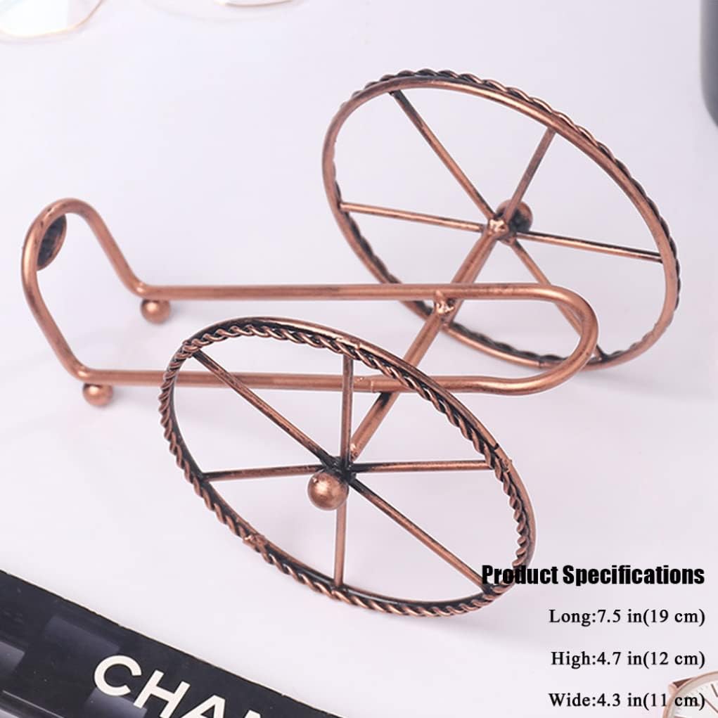 Metal Wine Rack Holder Wine Rack Iron Two Wheels Holder Shelf Decorative Tabletop Bottle Holders.